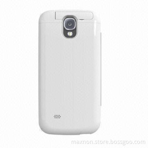 Power Bank Cases for Samsung Galaxy S4/I9500, with Screen, Leather Cover, Kick Stand